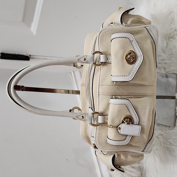🔹️Coach🔹️ | Vintage 2004 Small Cotton Twill Gallery Canvas  Satchel - Picture 1 of 16